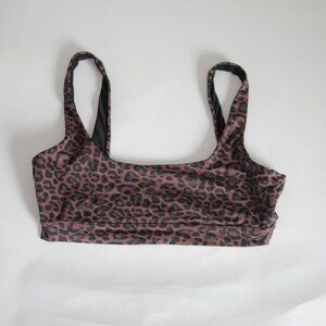 Leopard Print Bikini Top Square Neck Bralette Style Size M L.A. Hearts PacSun